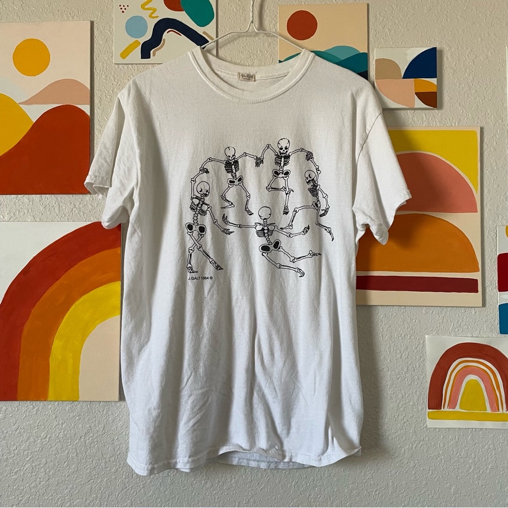 brandy melville skeleton shirt
